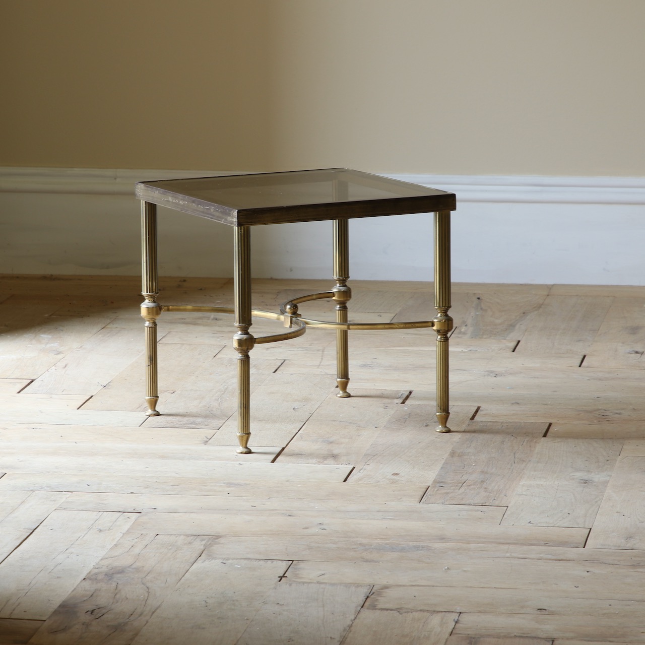 Small Glass & Brass Table